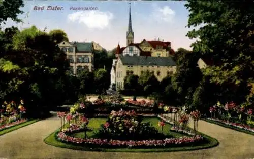 Ak Bad Elster im Vogtland, Rosengarten