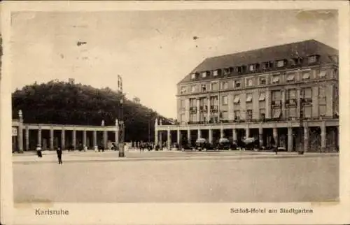 Ak Karlsruhe in Baden, Schlosshotel am Stadtgarten