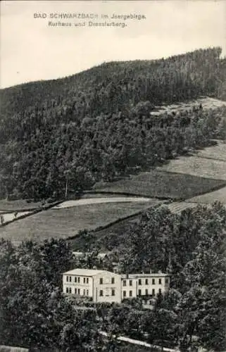 Ak Czerniawa Zdrój Bad Schwarzbach Isergebirge Schlesien, Kurhaus, Dresslerberg