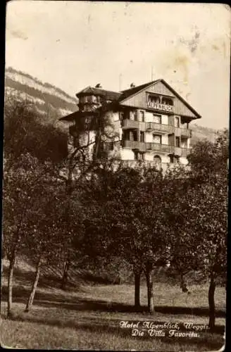 Ak Weggis Kanton Luzern, Hotel Alpenblick, Villa Favorita