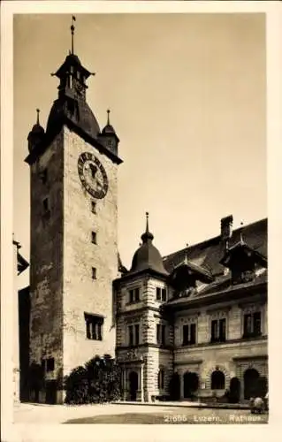 Ak Luzern Stadt Schweiz, Rathaus