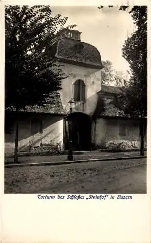 Ak Luzern Stadt Schweiz, Schloss Steinhof, Torturm