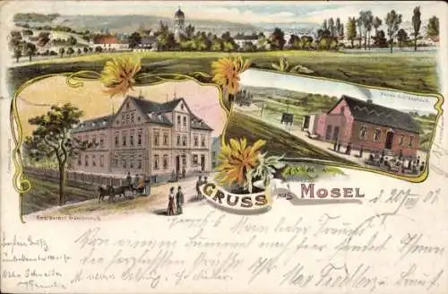 Litho Mosel Zwickau in Sachsen, Restaurant Gambrinus, Neues Schießhaus