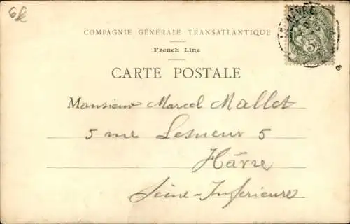 Ak Paquebot La Provence, CGT