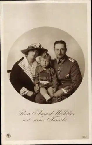 Ak August Wilhelm Prinz von Preußen, Alexandra Viktoria, Prinz Alexander Ferdinand