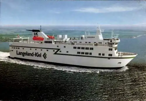 Ak Fährschiff MS Langeland III, Langeland Kiel