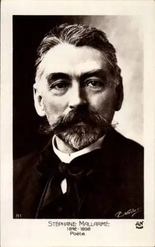 Ak Dichter Stéphane Mallarmé, Portrait