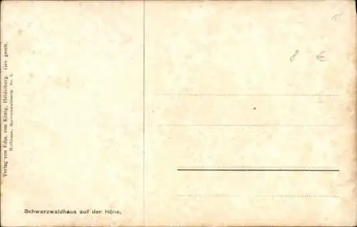 Künstler Ak Hoffmann, H., Schwarzwald, Schwarzwaldhaus auf der Höhe