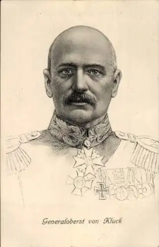 Ak General Alexander von Kluck, Portrait