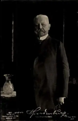 Ak Generalfeldmarschall Paul von Hindenburg, Portrait