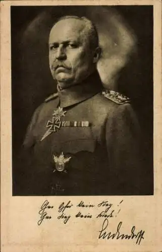 Ak General Erich Ludendorff, Ohne Opfer kein Sieg, Ludendorff Spende, Orden