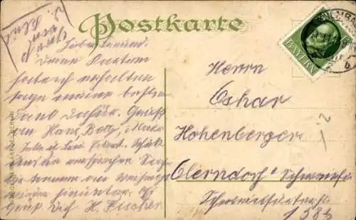 Präge Ak Propaganda Patriotik, Kranz, Fahnen, Bänder