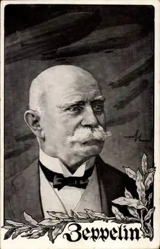 Ak Ferdinand Graf von Zeppelin, Portrait, Deutscher Luftflotten Verein