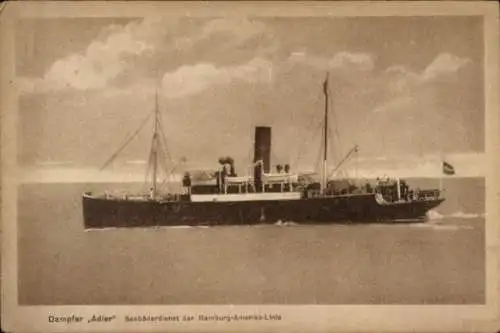 Ak Dampfer Adler, HAPAG Seebäderdienst, In Fahrt, Ansicht Backbord