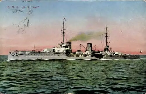 Ak Deutsches Kriegsschiff, SMS von der Tann, Großer Kreuzer, Kaiserliche Marine