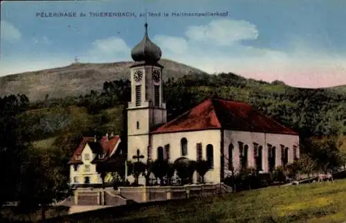 Ak Thierenbach Jungholtz Jungholz Elsass Haut Rhin, Kirche, Pelerinage, Harmannswillerkopf