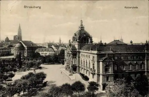 Ak Straßburg Elsass Bas Rhin,  Kaiserplatz