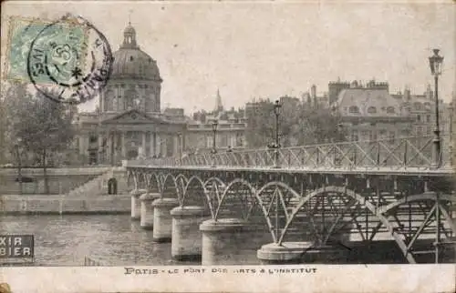 Ak Paris I Louvre, Le Pont des Arts, L'Institut