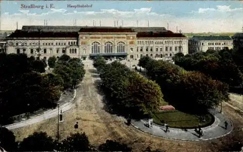 Ak Strasbourg Straßburg Elsass Bas Rhin, Hauptbahnhof