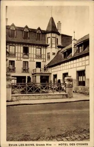 Ak Évian les Bains Haute Savoie, Hotel des Cygnes