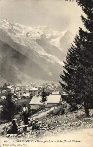 Ak Chamonix Mont Blanc Haute Savoie, Vue generale