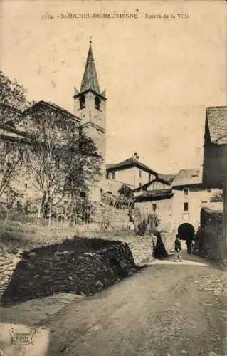 Ak Saint Michel de Maurienne Savoie, Entree de la Ville