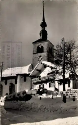 Ak Saint Nicolas la Chapelle Savoie, Eglise