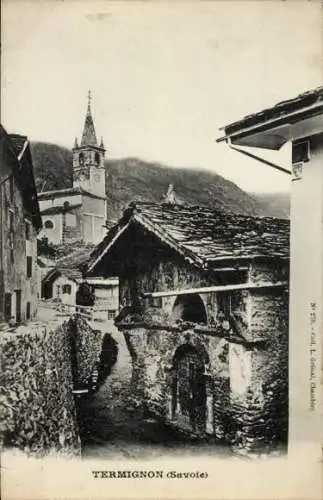 Ak Termignon Savoie, Eglise, Maisons