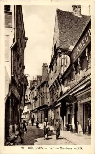 Ak Bourges Cher, Rue Mirebeau