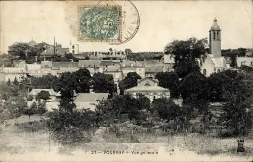 Ak Vouvray Indre et Loire, Panorama