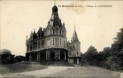 Ak La Membrolle Indre et Loire,Chateau de L'Aubriere