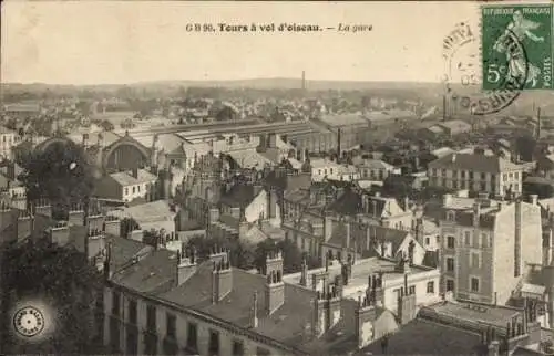 Ak Tours Indre et Loire, Bahnhof