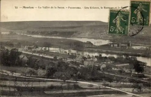 Ak Meulan en Yvelines, Vallee de la Seine, Les Ecluses, Barrage, Pont