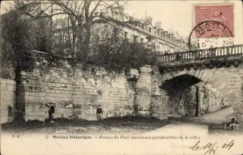 Ak Meulan en Yvelines, Ruines du Fort, anciennes fortifications de la ville