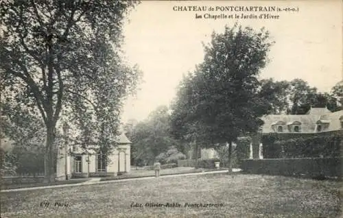 Ak Jouars Pontchartrain Yvelines, Chateau, Chapelle, Jardin d'Hiver