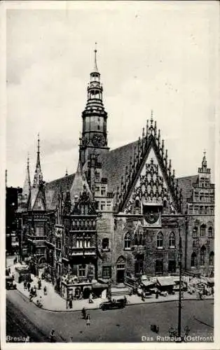 Ak Wrocław Breslau Schlesien, Rathaus