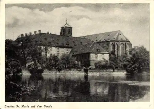 Ak Wrocław Breslau Schlesien, St. Maria auf dem Sande