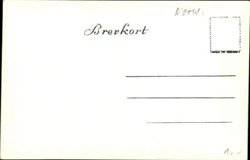 Ak Bergen Norwegen, Fantoft Stavkirke, Kirche mit Panorama