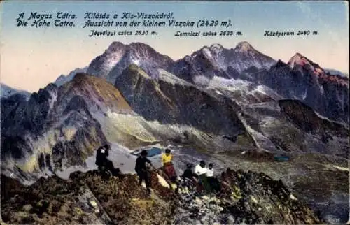 Ak Vysoké Tatry Hohe Tatra Slowakei, Aussicht von der kleinen Viszoka