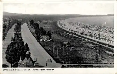 Ak Świnoujście Swinemünde Pommern, Strandpromenade