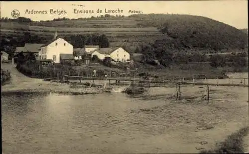 Ak La Roche en Ardenne Wallonien Luxemburg, Mabog, Brücke