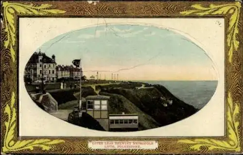 Präge Passepartout Ak Folkestone Kent England, Upper Leas zeigt Metropole-Aufzüge