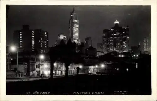 Ak São Paulo Brasilien, Panorama bei Nacht