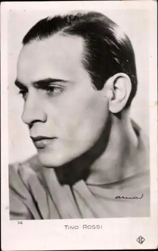 Ak Schauspieler und Sänger Tino Rossi, Portrait