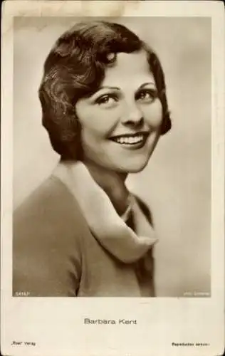 Ak Schauspierlin Barbara Kent, Portrait