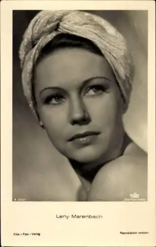 Ak Schauspielerin Leny Marenbach, Portrait, Turban