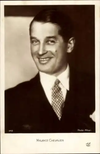 Ak Dresden Kaitz, Portrait des frz. Sängers und Schauspielers Maurice Chevalier