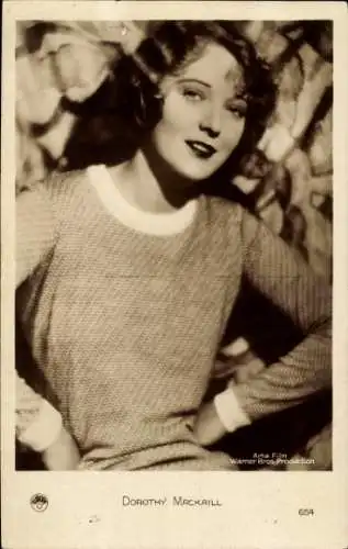 Ak Schauspielerin Dorothy Mackaill, Portrait, 654