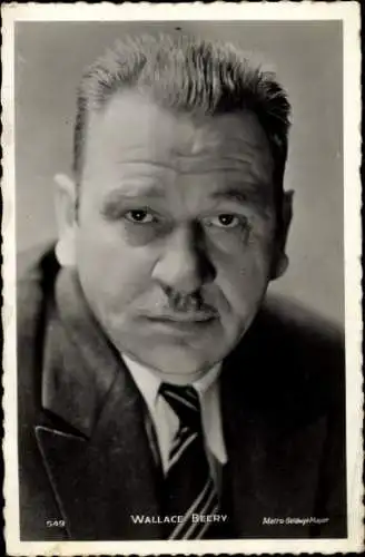 Ak Schauspieler Wallace Beery, Portrait