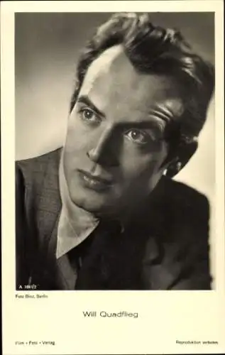 Ak Schauspieler Will Quadflieg, Portrait, Autogramm